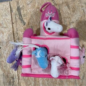 Magical Pony Castle Plush Playset - Pink and Blue
